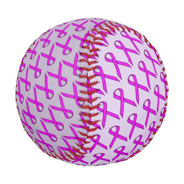 Purple Standard Ribbon by Kenneth Yoncich Baseball (Angled)
