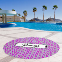 Purple Standard Ribbon by Kenneth Yoncich Beach Towel