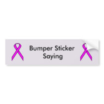 Purple Standard Ribbon by Kenneth Yoncich Bumper Sticker