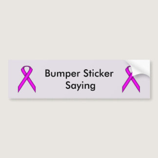 Purple Standard Ribbon by Kenneth Yoncich Bumper Sticker