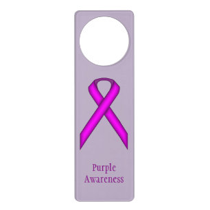 Purple Standard Ribbon by Kenneth Yoncich Door Hanger