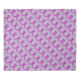 Purple Standard Ribbon by Kenneth Yoncich Duvet Cover