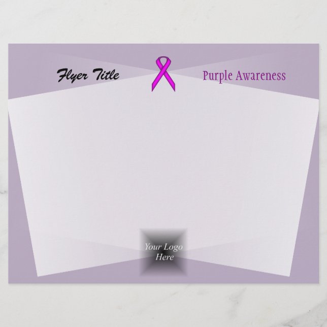 Purple Standard Ribbon by Kenneth Yoncich Flyer (Front)