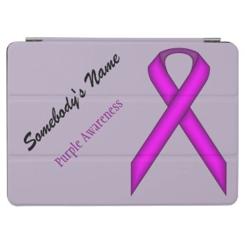 Purple Standard Ribbon By Kenneth Yoncich Ipad Air Cover by KennethYoncich at Zazzle