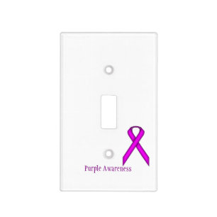 Purple Standard Ribbon by Kenneth Yoncich Light Switch Cover