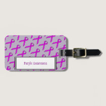 Purple Standard Ribbon by Kenneth Yoncich Luggage Tag
