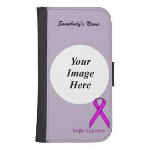 Purple Standard Ribbon by Kenneth Yoncich Samsung S4 Wallet Case