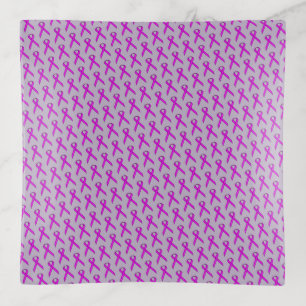 Purple Standard Ribbon by Kenneth Yoncich Trinket Tray