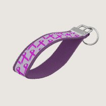 Purple Standard Ribbon by Kenneth Yoncich Wrist Keychain