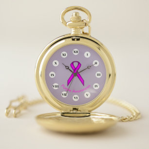 Purple Standard Ribbon (Rf) by K Yoncich Pocket Watch