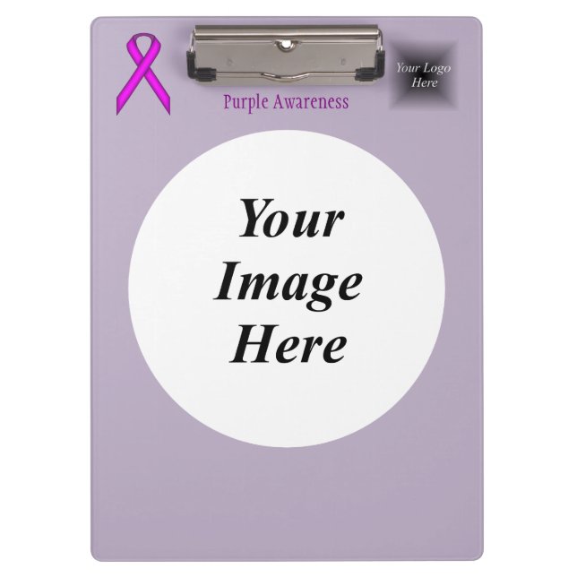 Purple Standard Ribbon Template by Kenneth Yoncich Clipboard (Front)