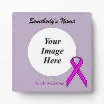 Purple Standard Ribbon Template by Kenneth Yoncich Plaque