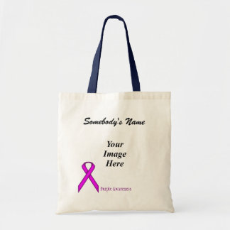 Purple Standard Ribbon Template by Kenneth Yoncich Tote Bag