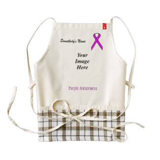 Purple Standard Ribbon Template Zazzle HEART Apron