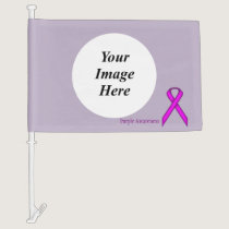 Purple Standard Ribbon Tmpl by Kenneth Yoncich Car Flag