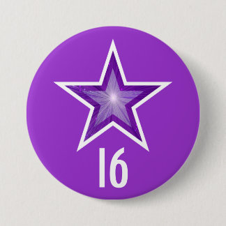 Purple Star '16' button purple