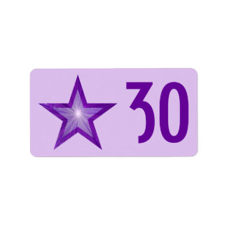 Purple Star 'Age' label medium pale purple
