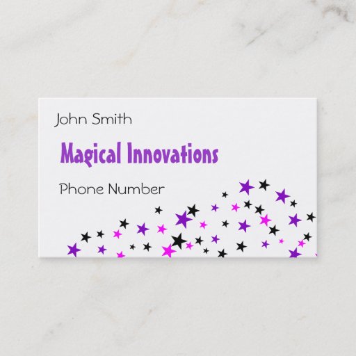Customizable Purple Star Business Cards