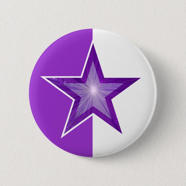 Purple Star button purple white (Front)