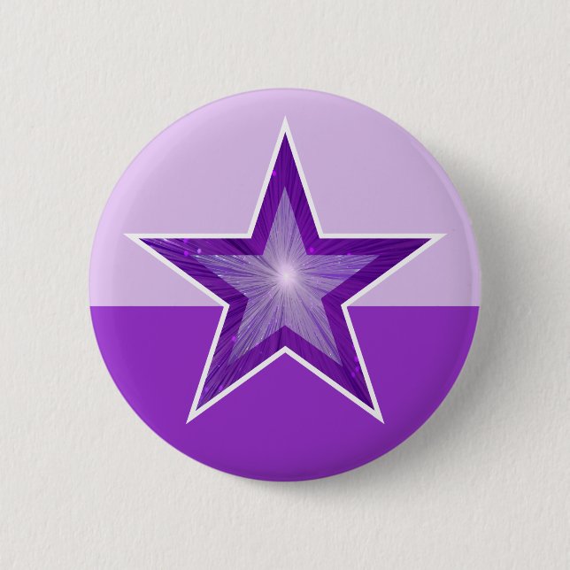 Purple Star button two tone purple (Front)