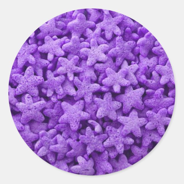 Purple Star Cereal Classic Round Sticker (Front)