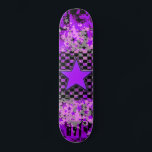 Purple Star Custom Skateboard<br><div class="desc">Star design by Roseanne Jones.</div>