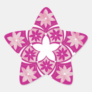 Purple Star Decorative Floral Tiles Sticker