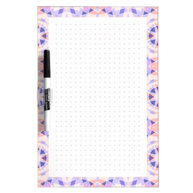 Purple Star Dot Grid College Girl School Planner Dry Erase Board (Front)