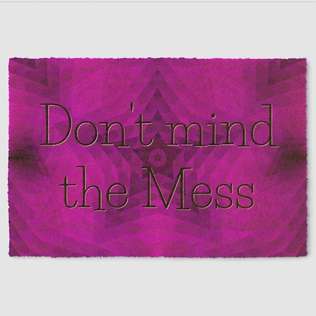 Purple Star Gradient Fiber Doormat (Front)