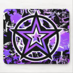 Purple Star Graphic Mouse Pad