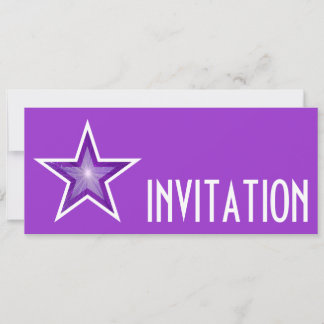 Purple Star 'INVITATION' purple long Invitation
