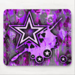 Purple Star Mouse Pad