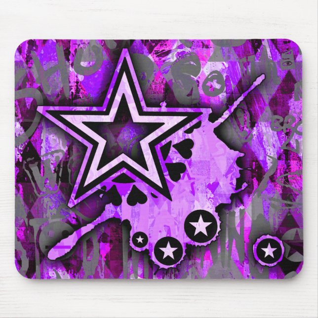 Purple Star Mouse Pad (Front)