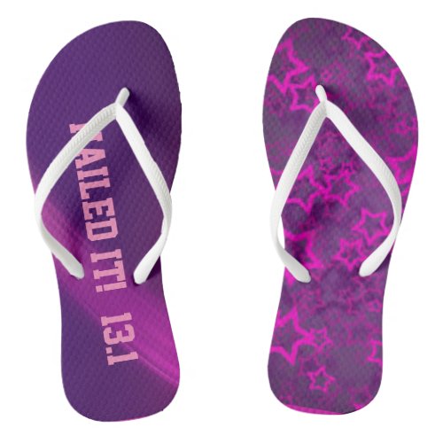 Purple Star Nailed it Flip Flops