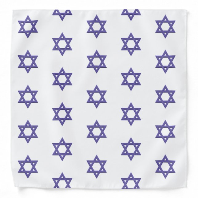 Purple Star of David Seamless Bandana (Front)