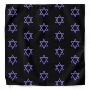 Purple Star of David Seamless Bandana