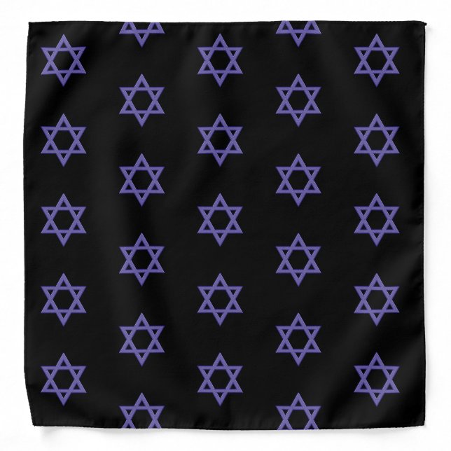 Purple Star of David Seamless Bandana (Front)
