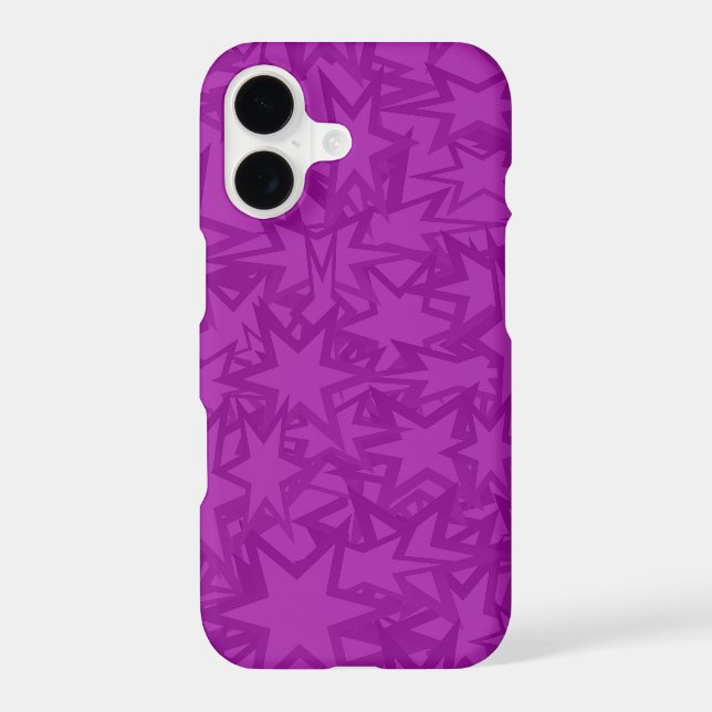 Purple Star Pattern Iphone Case (Back)
