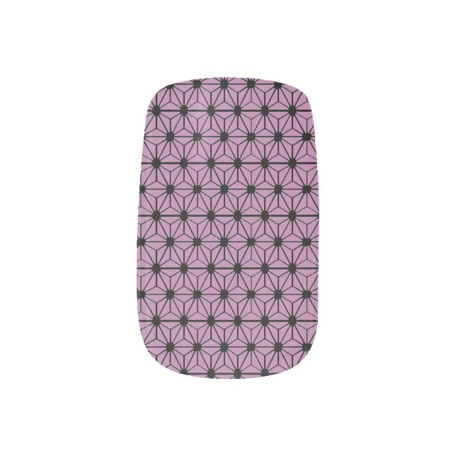 purple star pattern minx nail wraps (Left Thumb)