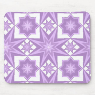 Purple Star Quilt Pattern Mouse Pad