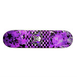Purple Star Skull Skateboard