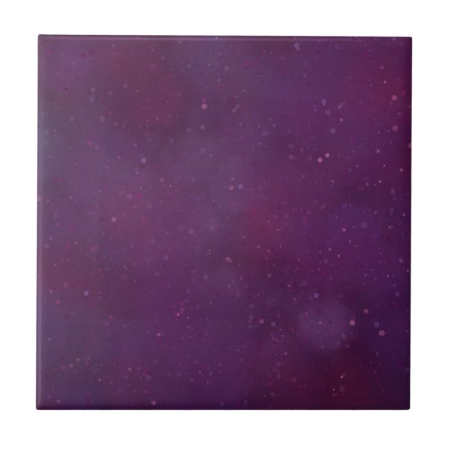 Purple star sky ceramic tile (Front)