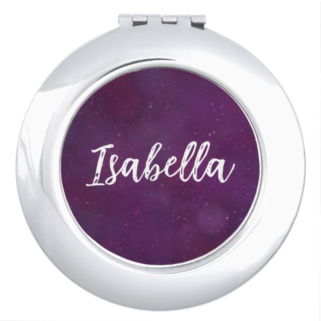 Purple star sky compact mirror (Front)