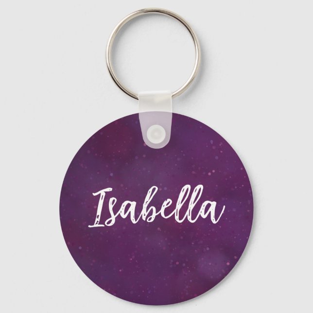Purple star sky keychain (Front)