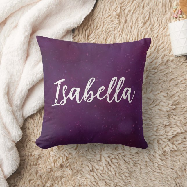 Purple star sky throw pillow (Blanket)