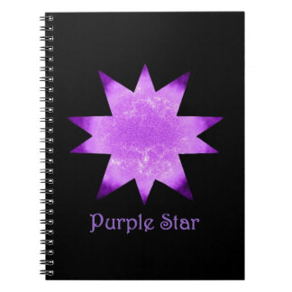 Purple Star Small Notebook
