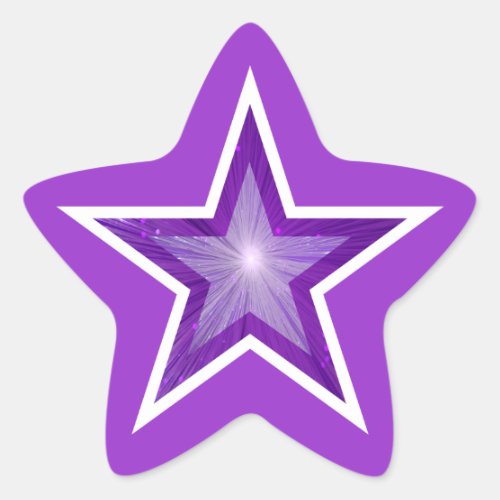 Purple Star star_shape sticker purple