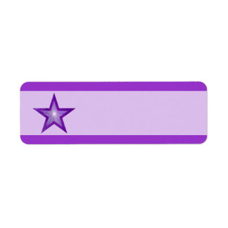 Purple Star stripe small pale purple plain Label