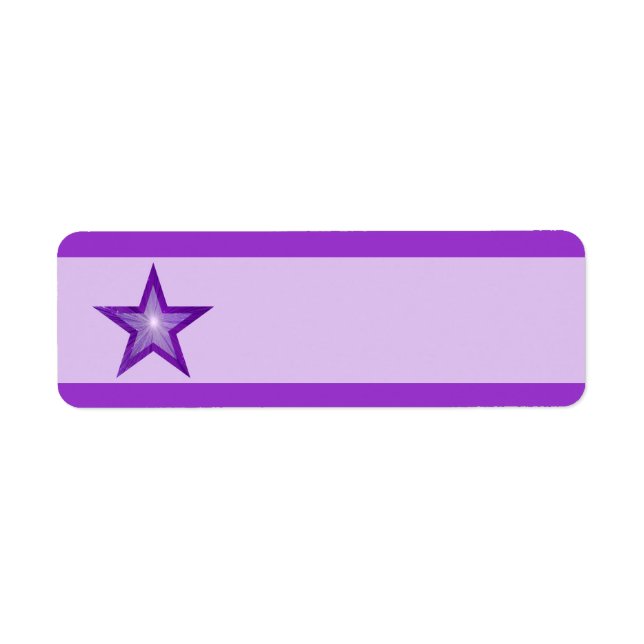 Purple Star stripe small pale purple plain Label (Front)