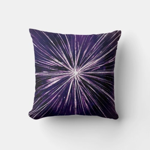 Purple Star Throw Pillow